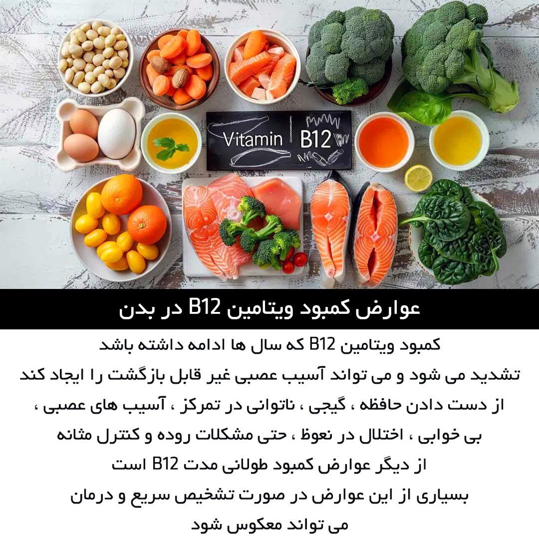 عوارض کمبود ویتامین B12 در بدن