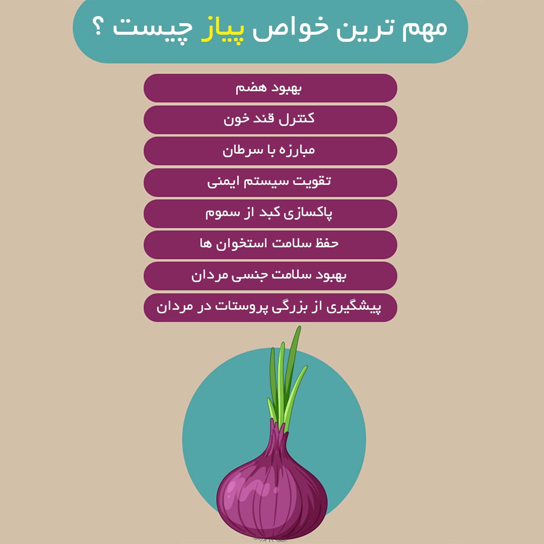 مهم ترین خواص پیاز چیست ؟